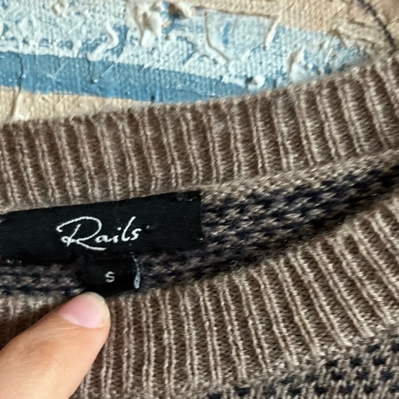 RAILS - Rune Sweater Flax Navy wool blended - Picture 5 of 13
